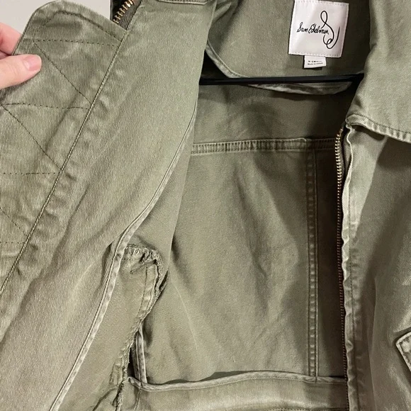 Sam Edelman Cropped Moto Jacket XS -army green - Picture 10 of 15
